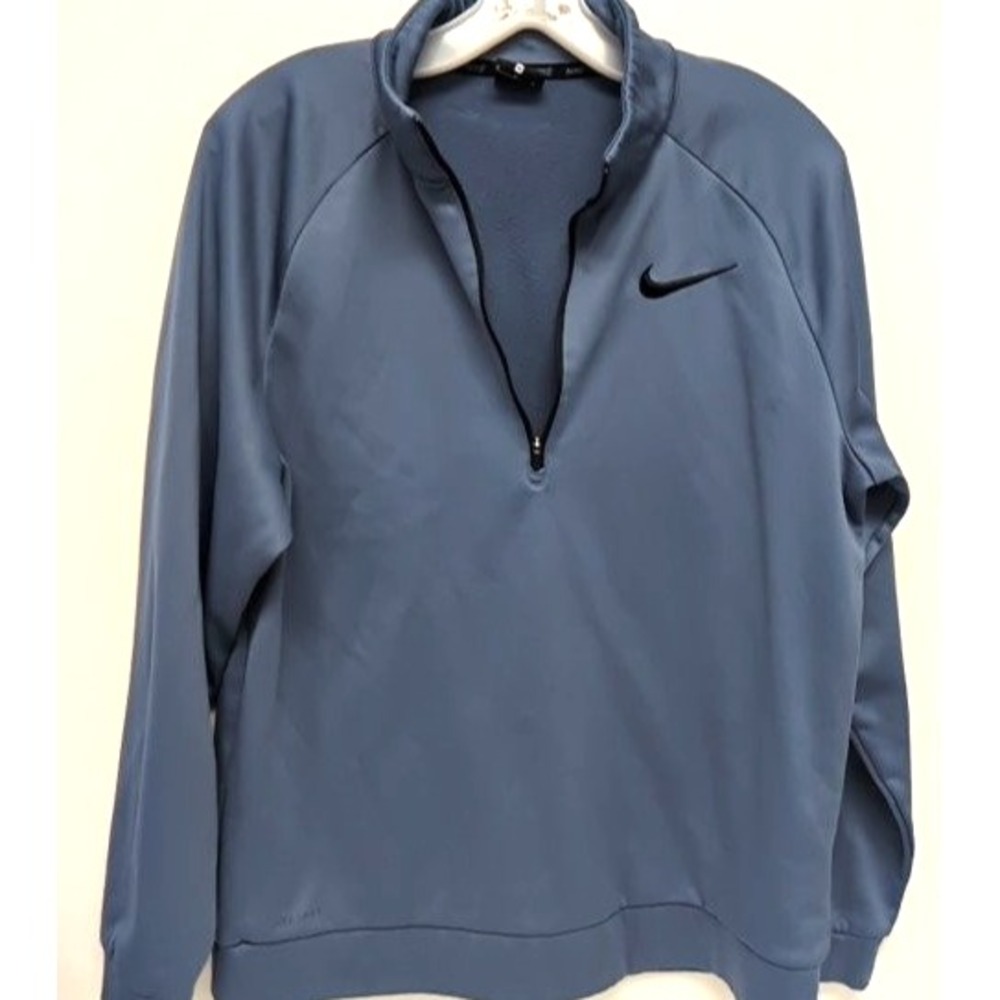 Nike Dri-FIT Men's Quarter-Zip Pullover  Medium Blue Polyester